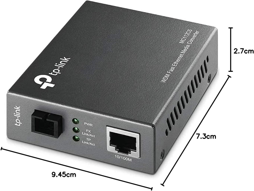 TP-Link 10/100 Mbps WDM Media Converter, Complies with 802.3u 10/100Base-TX, 100Base-FX Standards Ex
