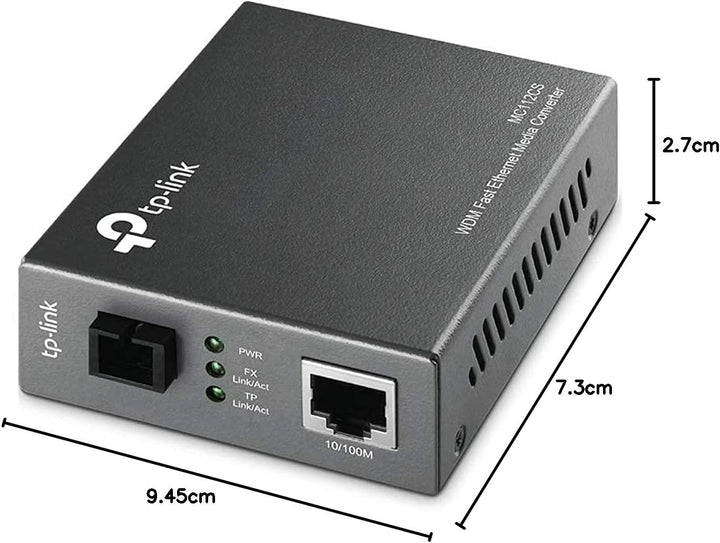 TP-Link 10/100 Mbps WDM Media Converter, Complies with 802.3u 10/100Base-TX, 100Base-FX Standards Ex