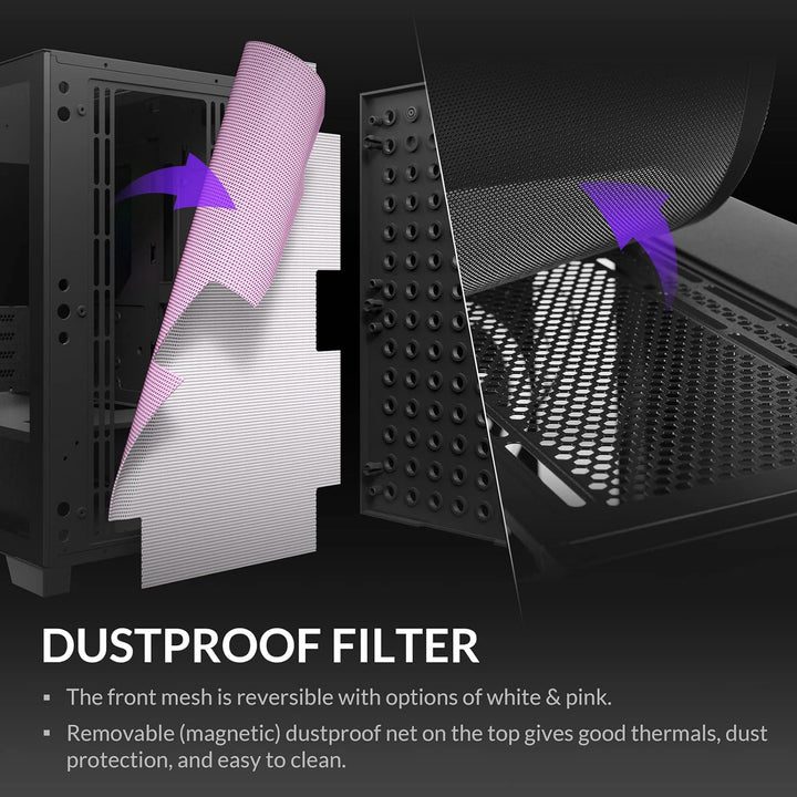 AZZA Elise 140 / Matx Gaming Gehäuse / PC-Gehäuse / 1120mm ARGB Lüfter inklusive