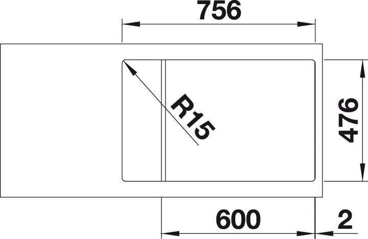 BLANCO LANTOS XL 6 S-IF Compact | Edelstahl | Einbauart: Einbau von Oben & Flächenbündig | reversibe