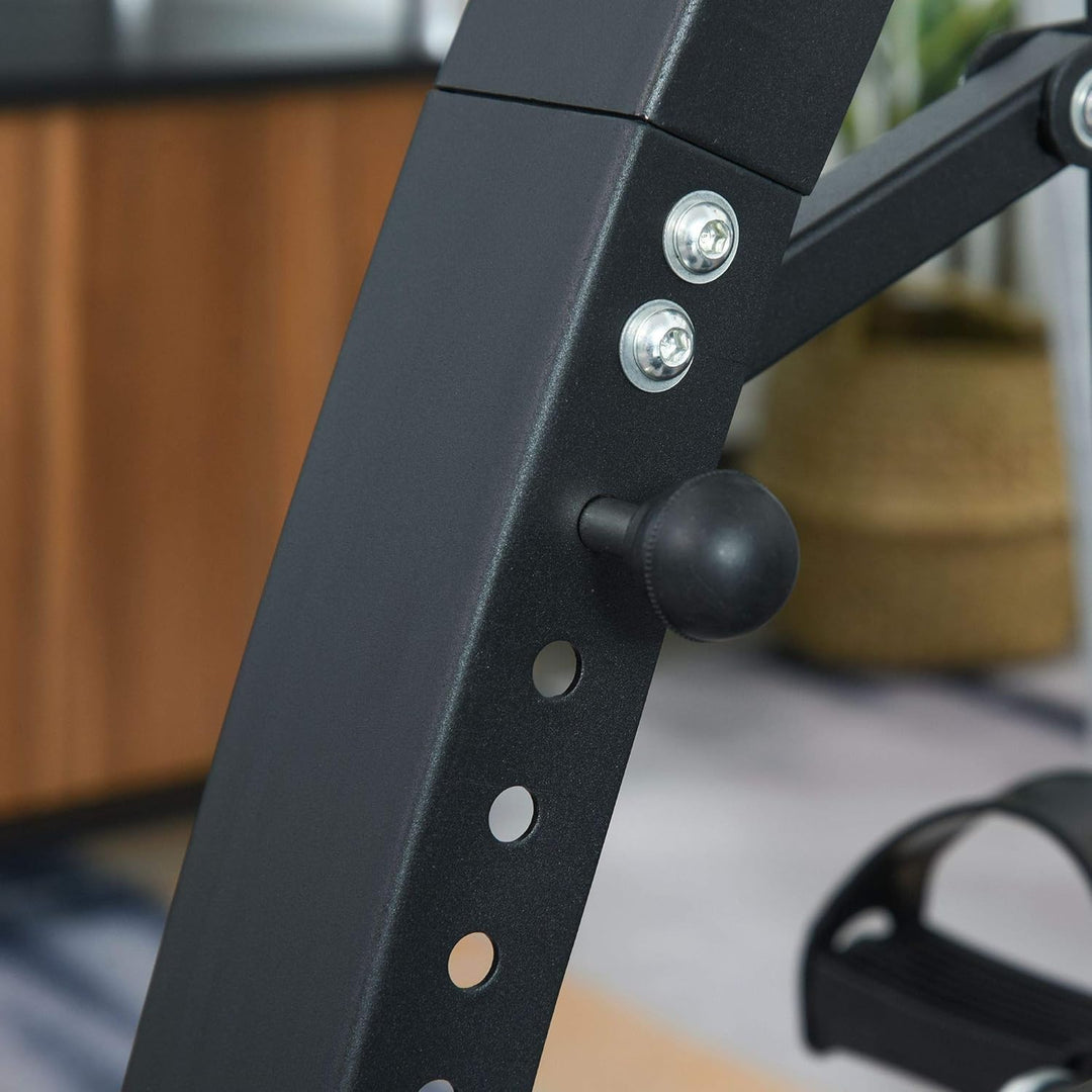 HOMCOM Heimtrainer Bewegungstrainer Pedaltrainer für Senioren Stahl Schwarz/Weiss 41 x 42,5 x