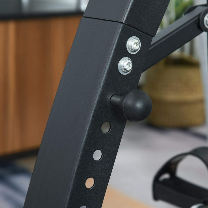 HOMCOM Heimtrainer Bewegungstrainer Pedaltrainer für Senioren Stahl Schwarz/Weiss 41 x 42,5 x