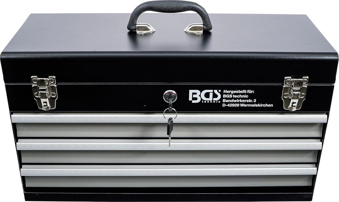 BGS 3312 | Metall-Werkzeugkoffer, leer | 3 Schubladen Leer-Koffer, Leer-Koffer