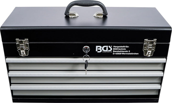 BGS 3312 | Metall-Werkzeugkoffer, leer | 3 Schubladen Leer-Koffer, Leer-Koffer