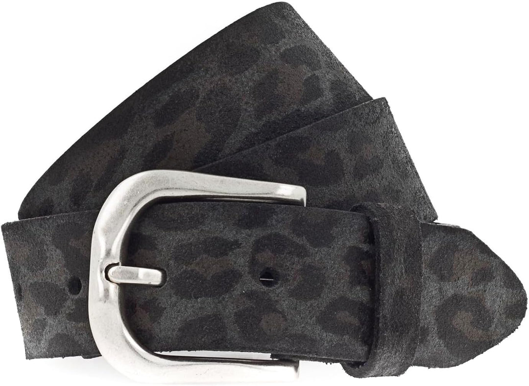 Vanzetti Animal Scouting 35mm Leather Belt W110 Leo Gray