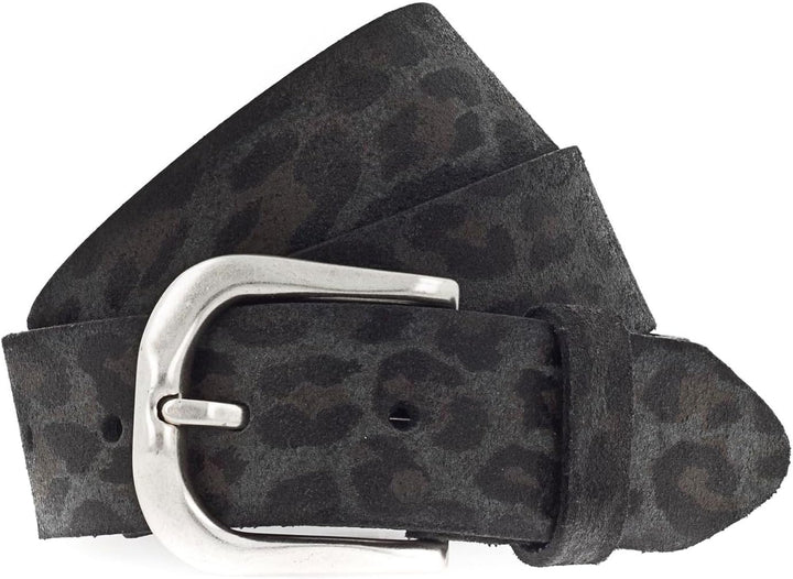 Vanzetti Animal Scouting 35mm Leather Belt W110 Leo Gray