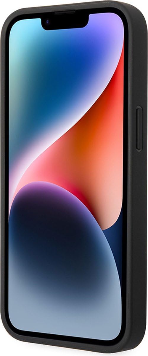 Etui BMW BMHMP14M22PTDK Hülle für iPhone 14 Plus 6,7" schwarz/Black Leather Stamp Tricolor