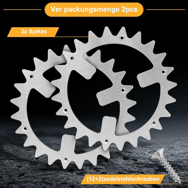 Edelstahl Mähroboter Spikes für Worx WR141E / WR142E / WR143E / WR165E / WR167E Mähroboter, Traktion