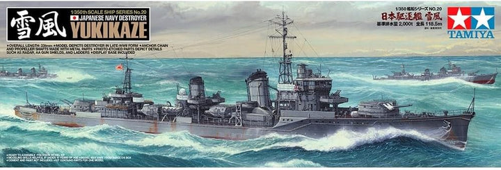Tamiya 300078020-1:350 WWII Japanische Zerstörer Yukikaze, Mittel