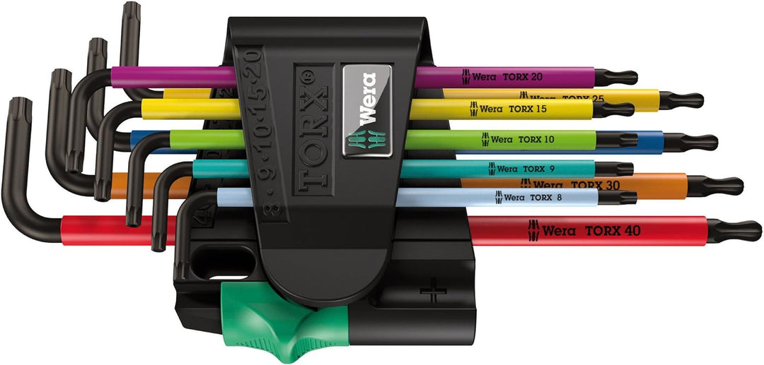 Wera 967 SPKL/9 Torx BO Multicolour Winkelschlüsselsatz, BlackLaser, 9-teilig, 05024335001