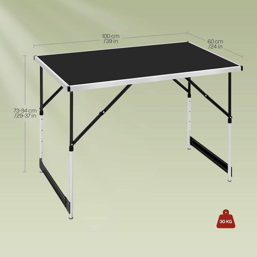 WOLTU® Campingtisch Klapptisch Gartentisch Arbeitstisch Balkontisch höhenverstellbar Aluminium Stahl