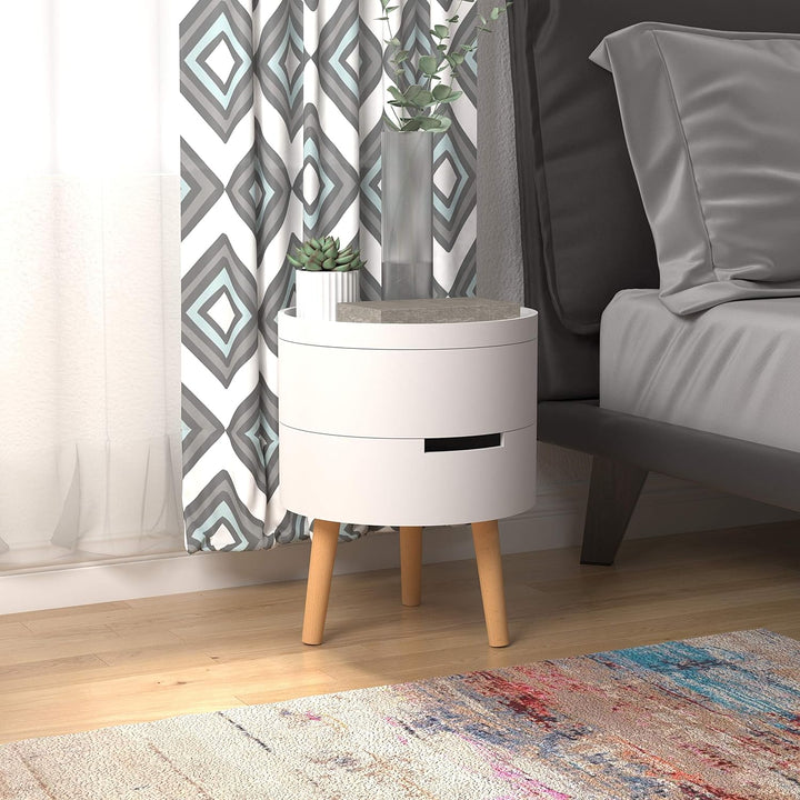 WOLTU Nachttisch 2er Set Nachtkommode Nachtschrank Beistelltisch Sofatisch, mit Stauraum, mit Beinen