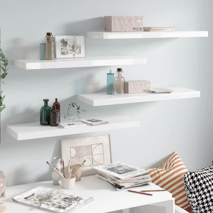 FIRBNUS 80x23,5x3,8 cm Floating Wall Shelf 4 STK. HĂ€ngeregal Regale Wandregale Regalboden Regal Hoch