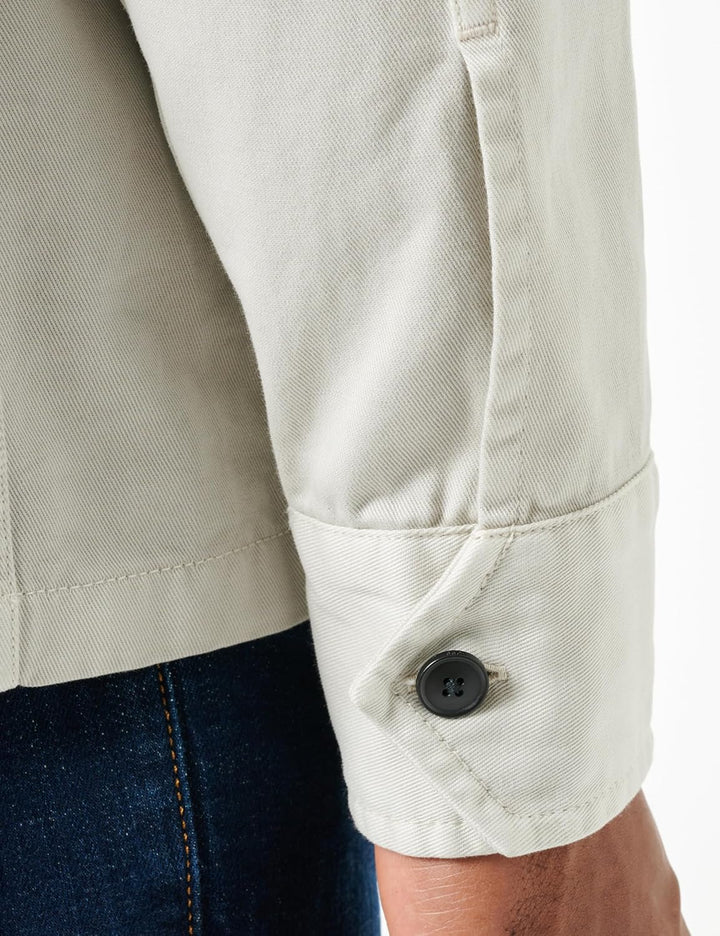 BOSS Herren Lovelock Oversized Overshirt aus Baumwoll-Twill M Light/Pastel Grey57, M Light/Pastel Gr