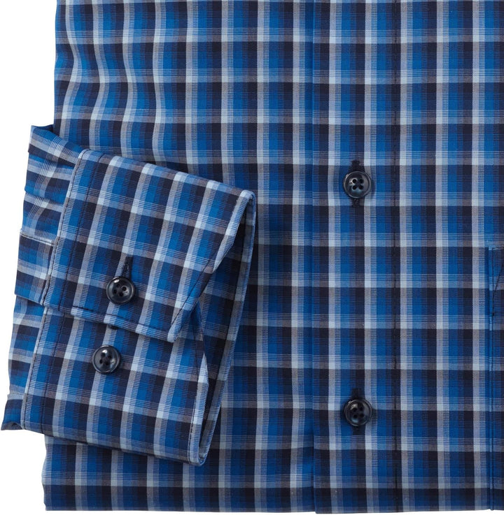 OLYMP Herren Businesshemd Langarm Luxor,Kariert,modern fit,Button-Down-Kragen 37 Royal 19, 37 Royal
