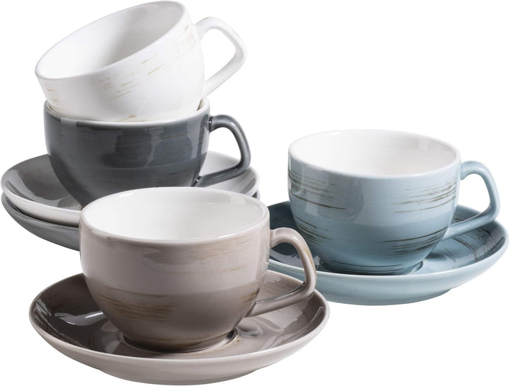 MÄSER 931609 Serie Derby Premium Kaffeetassen Set für 4 Personen in Gastronomie-Qualität, Tassen mit