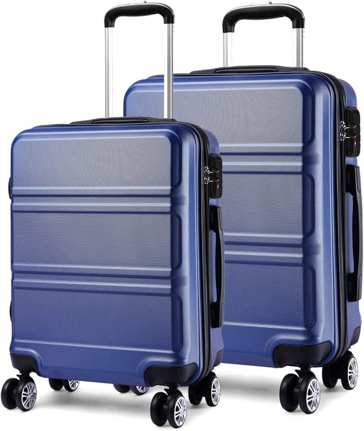 KONO Kofferset 2 Teilig Koffer Trolleys Gepäcksets, 65cm Mittelgross Koffer und 74cm Gross Koffer, L