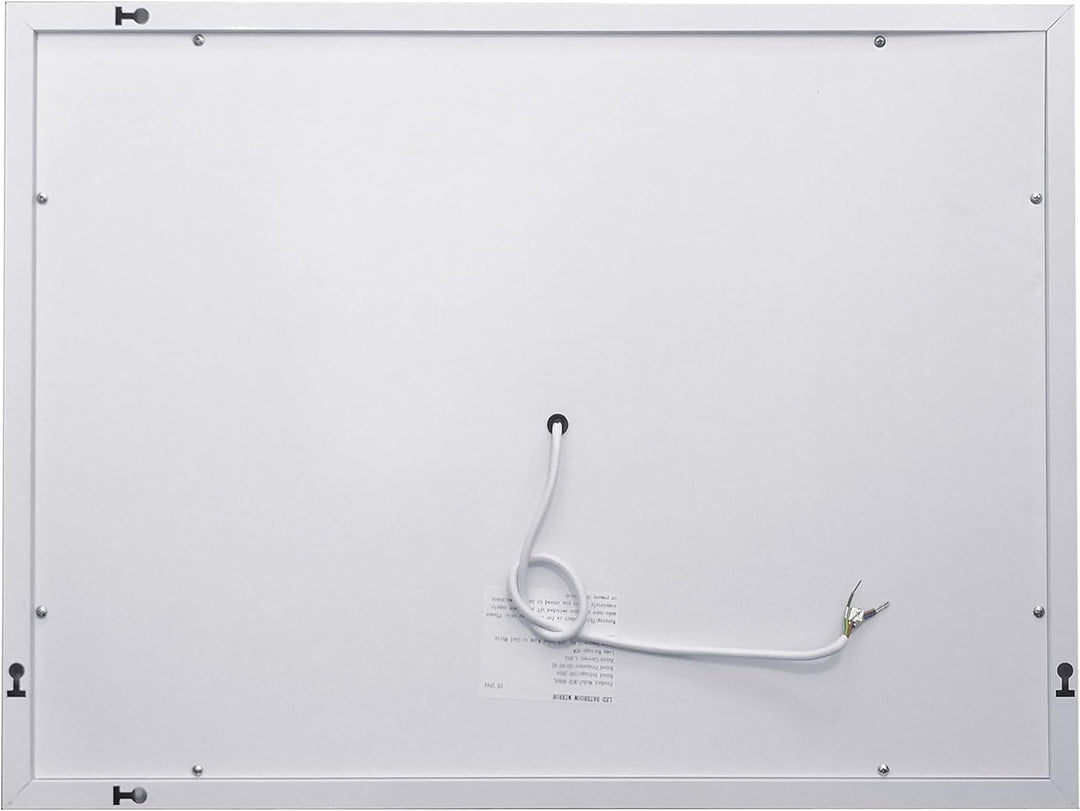 MIQU LED Badspiegel mit Beleuchtung 80x60 cm Badezimmerspiegel kaltweiss 6500K Lichtspiegel grosser