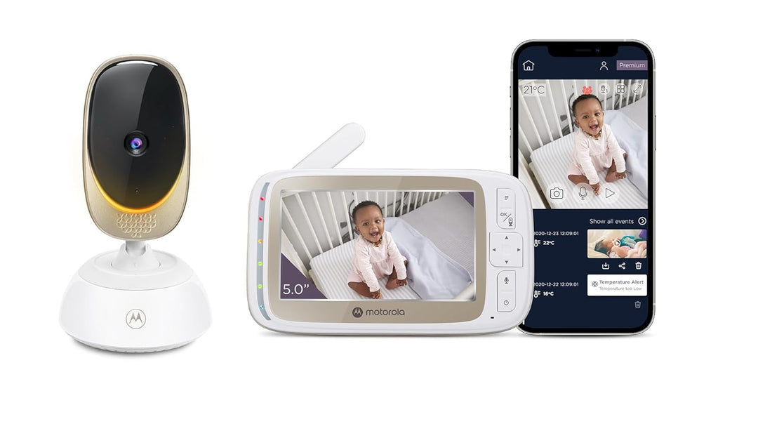 Motorola Nursery Babyphone mit Kamera - Baby Monitor VM85 Connect - Überwachungskamera Innen mit Far