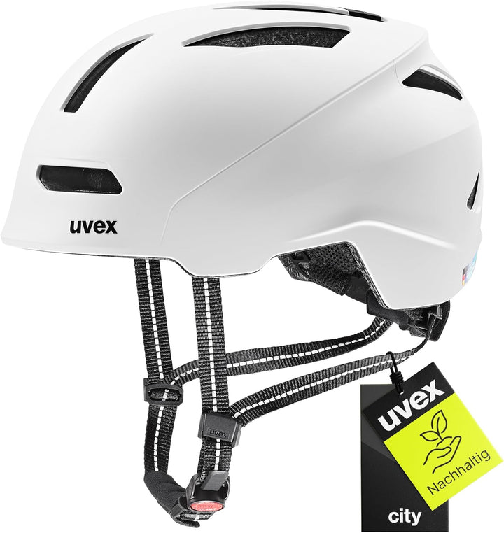 uvex urban Planet - nachhaltiger Fahrradhelm für Damen und Herren 54-58 cm Single white matt, 54-58