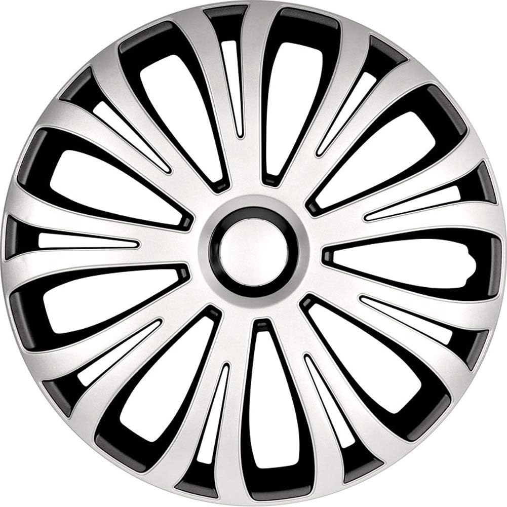 AUTO-STYLE Satz Radzierblenden Avera 16-Zoll Silber/Schwarz 16-inch, 16-inch