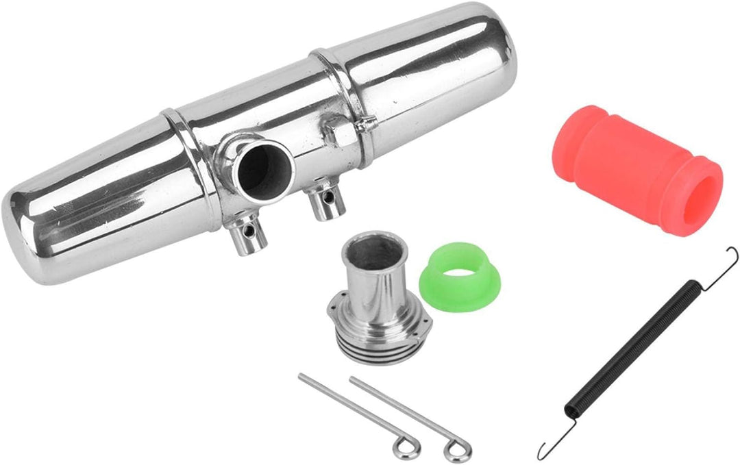 RC-Auspuffrohr, Upgrade-Aluminiumlegierung-Doppelauspuff-Verbindungsrohr für HPI Savage 4,6/5,9 1/8