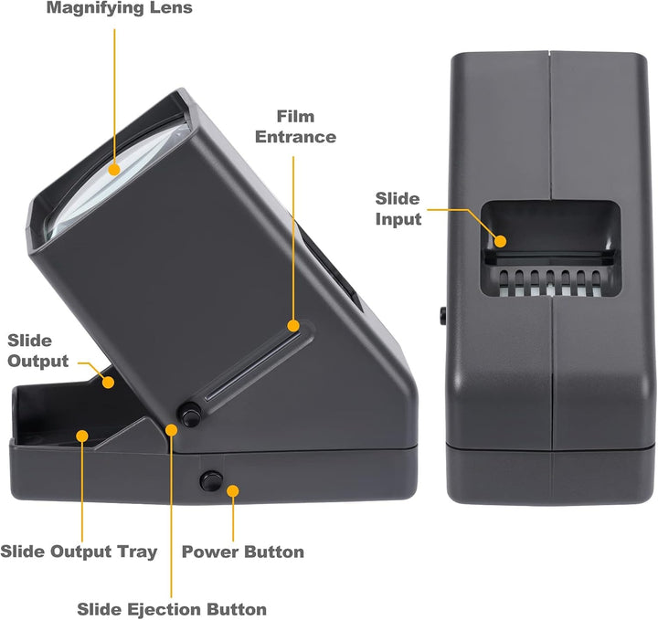 LED Diabetrachter für Alte Dias, 35mm Negativ und Diaprojektor Dia-Betrachter, mit 3-fache Vergrösse