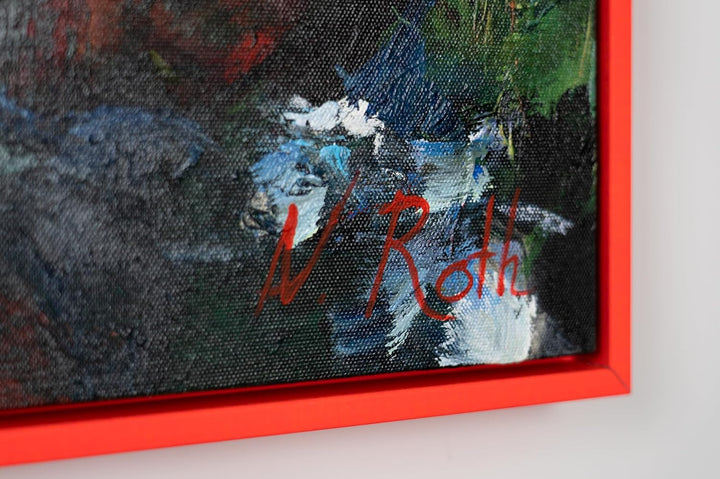 YS-Art Abstrakt Design Acryl Gemälde auf Leinwand Abstrakte blühende Weiten handgemalt Wandbilder Wo