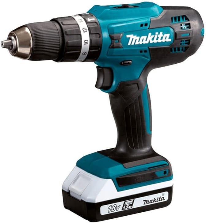 Makita HP488D011 Akku-Schlagbohrschrauber 18 V 1.5 Ah Li-Ion inkl. 2. Akku, inkl. Ladegerät, inkl. K