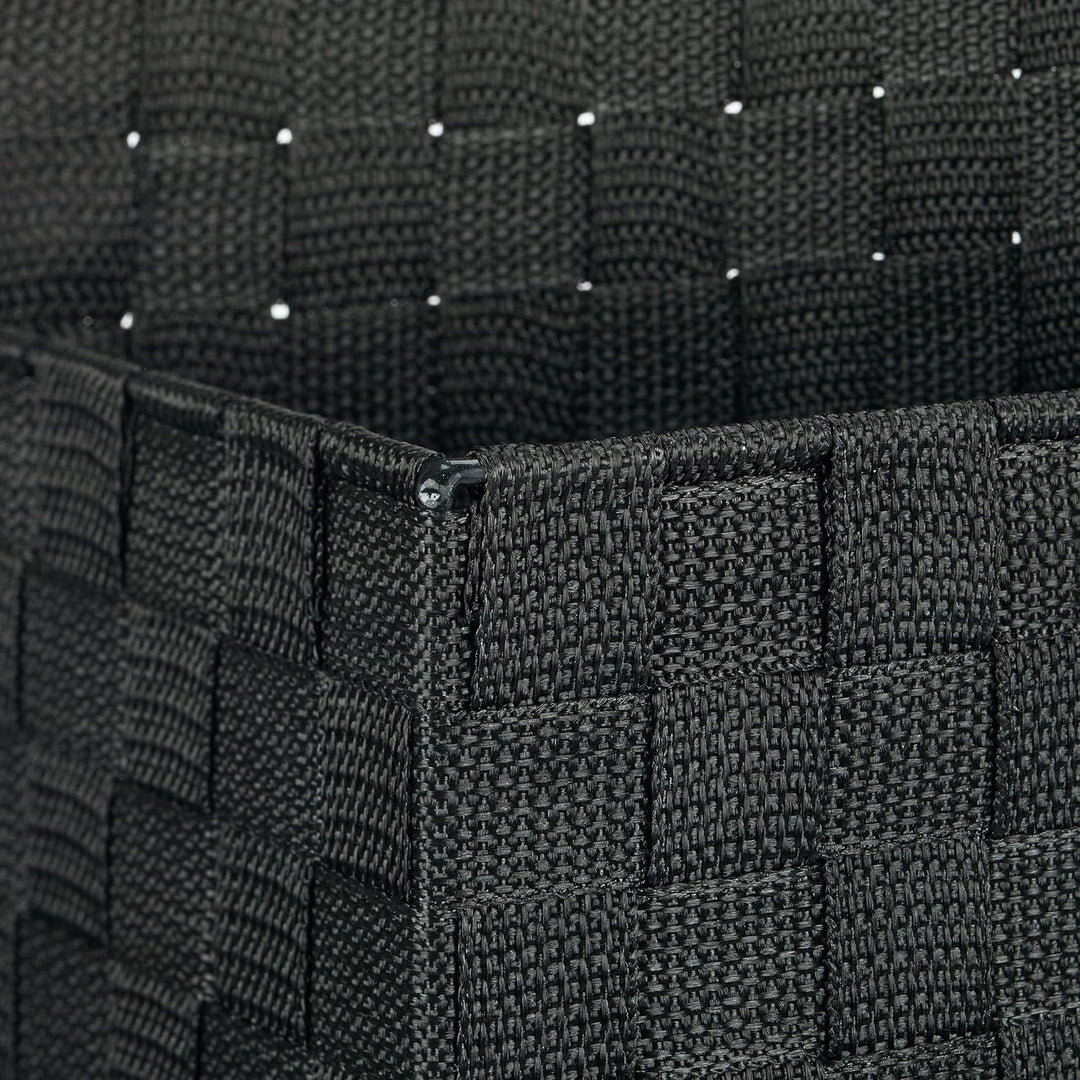 Relaxdays Hängeorganizer Stoff, Türorganizer mit 3 Aufbewahrungskörben, Wandorganizer Bad, PP, HBT: