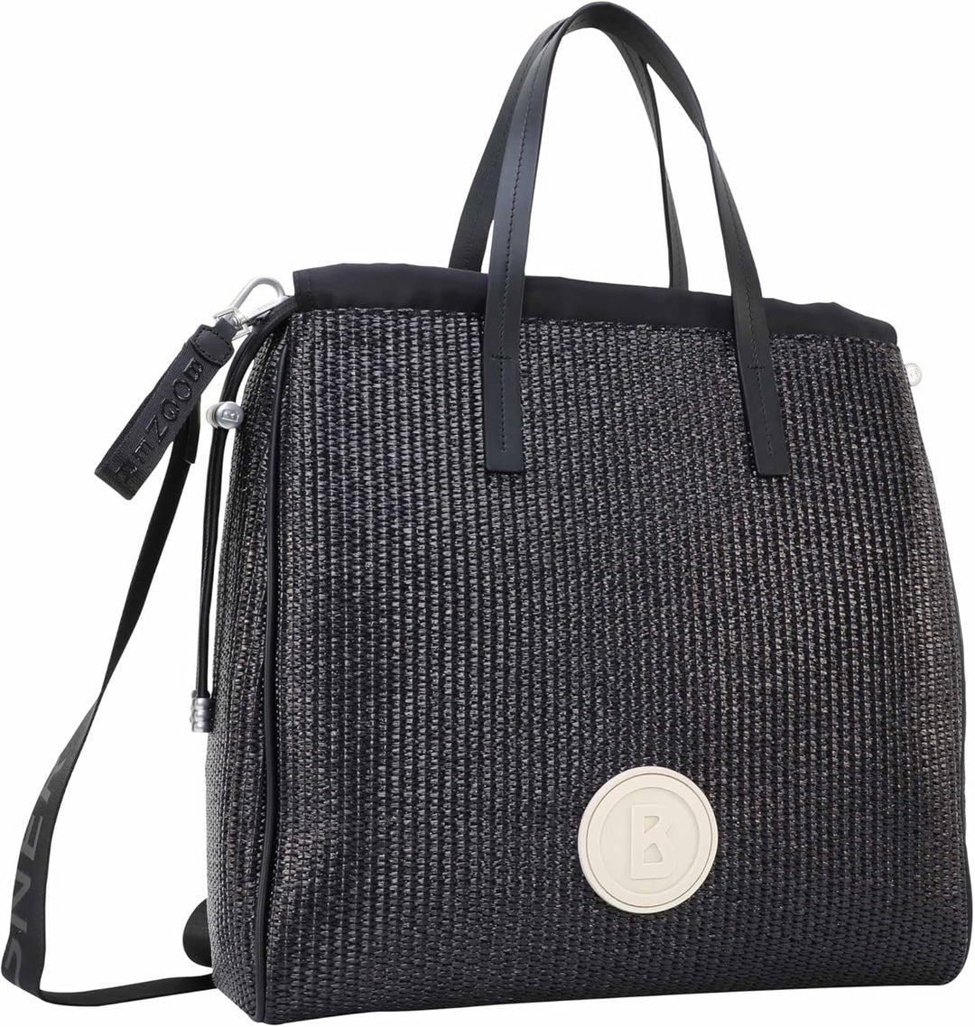 Bogner Ladies Airolo Malina Tote XL Schwarz - Geflochtene stylische Damen Tasche, Grösse One Size -