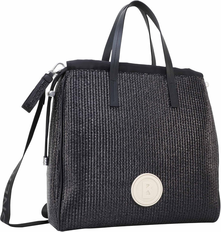 Bogner Ladies Airolo Malina Tote XL Schwarz - Geflochtene stylische Damen Tasche, Grösse One Size -