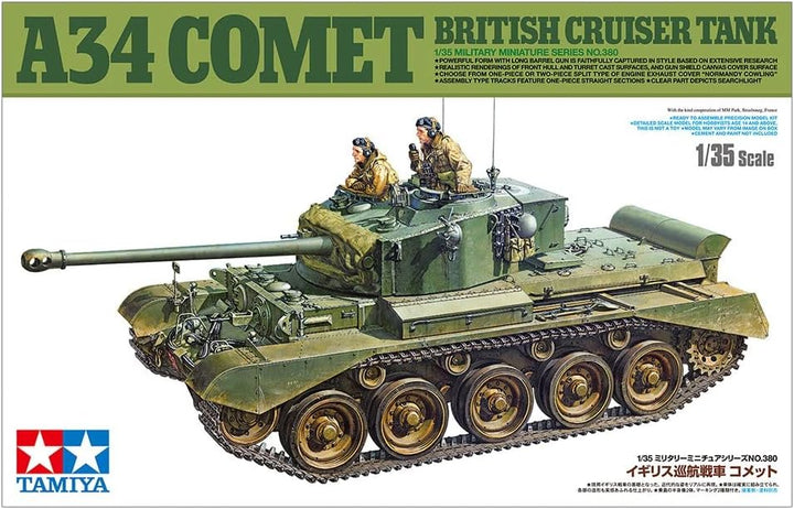TAMIYA 35380 1:35 Brit. Panzer Comet A34 - Modellbausatz,Plastikbausatz, Bausatz zum Zusammenbauen,