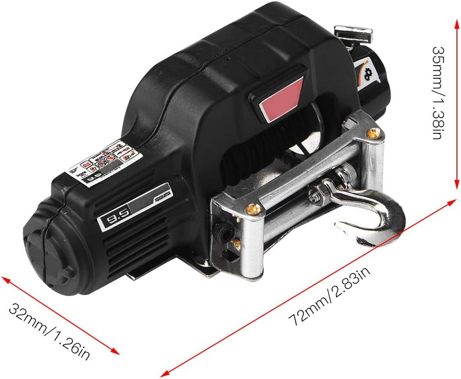 Tbest RC Auto Winde, 1/10 Automatische Crawler Winch Wired Winch Control System Set Simulierte Winsc