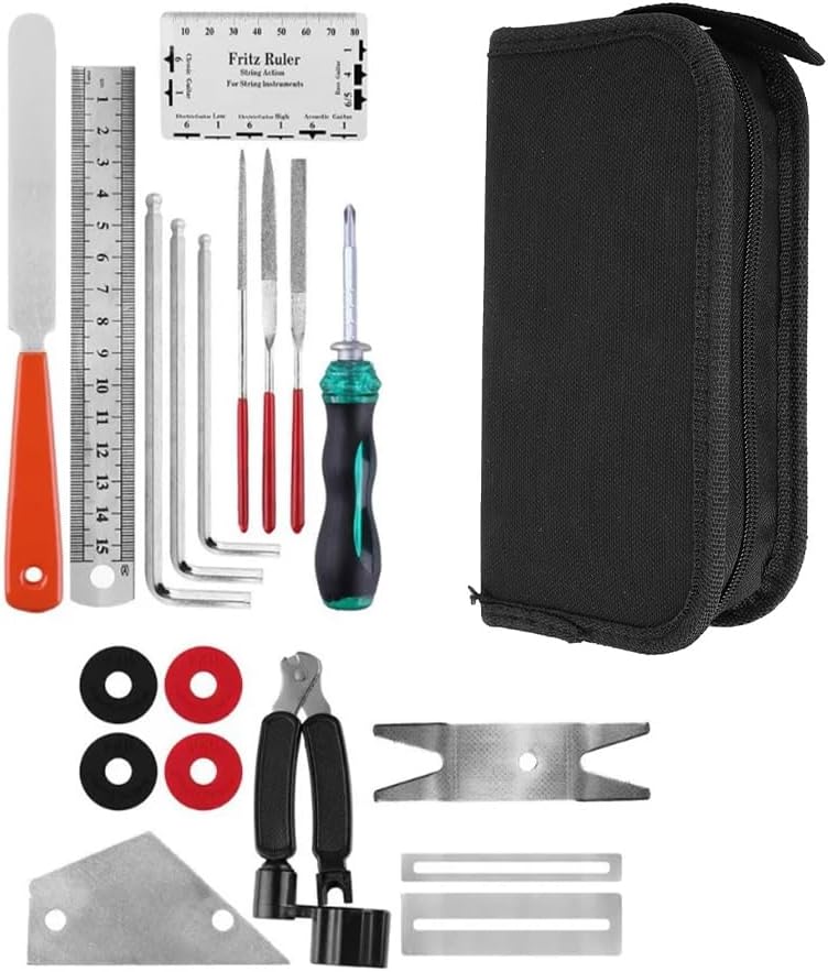 Gitarre Reparatur Kit, Gitarren Pflegeset Reinigungs Konfiguration Reinigung Wartung Werkzeuge Set W