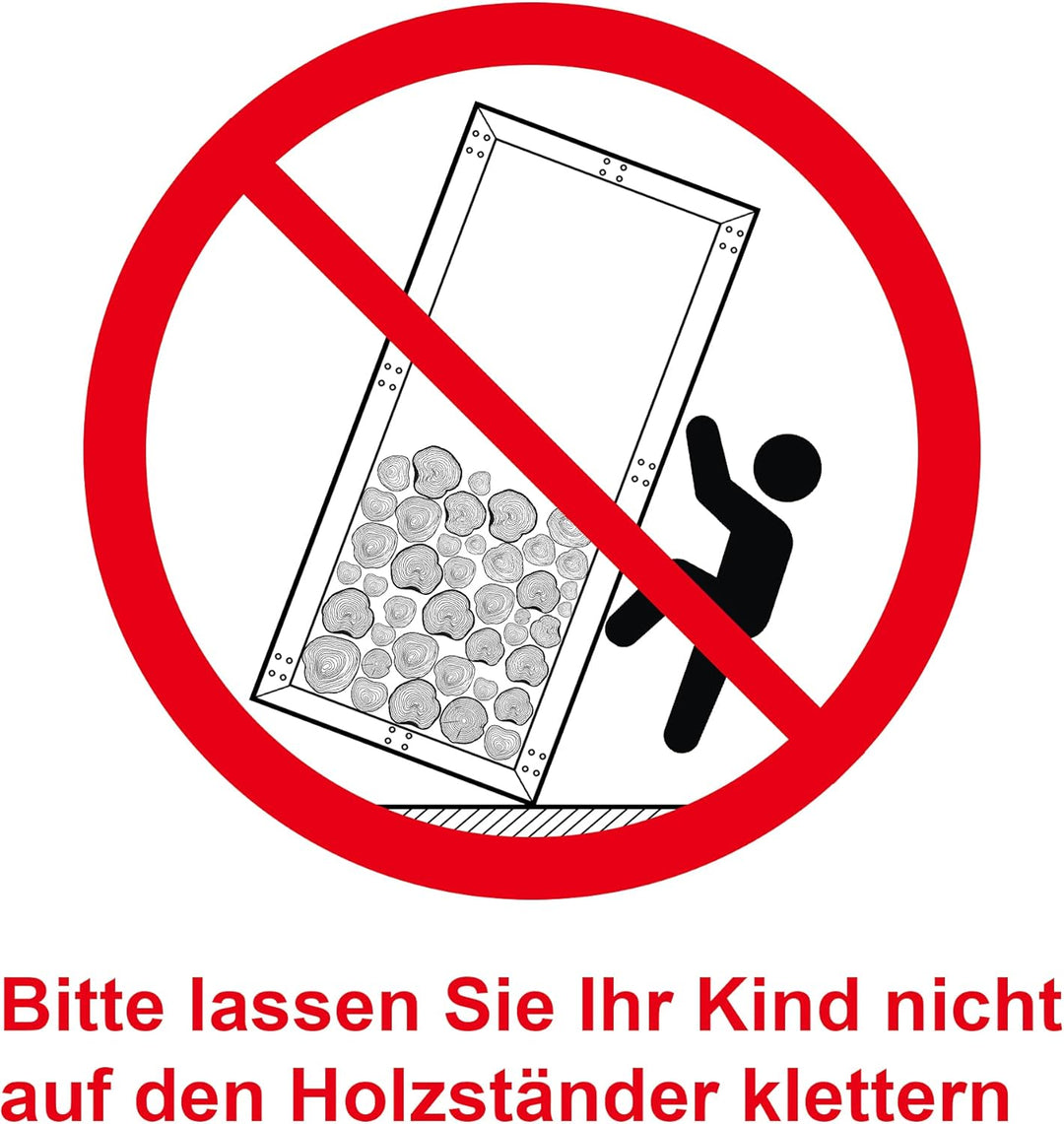 Lospitch Kaminholzregal aus Stahl Brennholzregal, Kaminholzständer In Matt Schwarzem Design, Brandsc