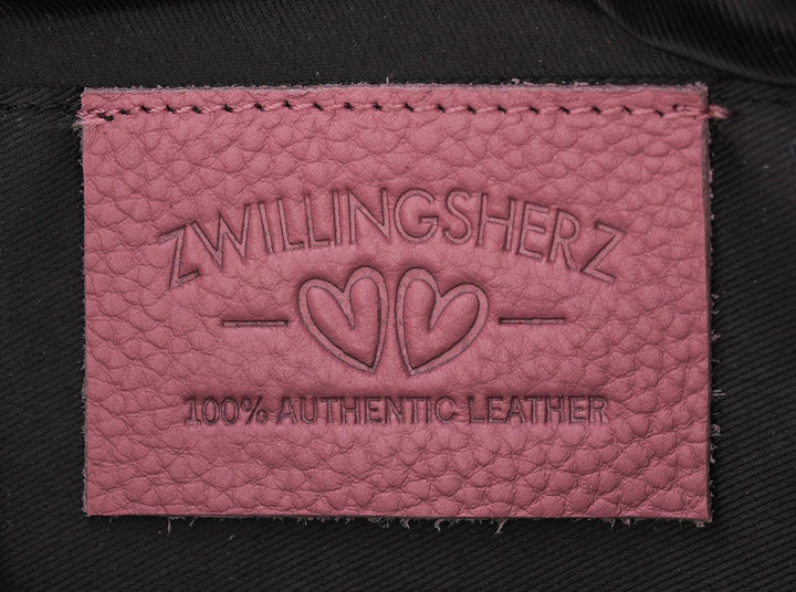 Zwillingsherz Bauchtasche mit Reissverschluss 100% Echtleder – Hochwertige Damen Bauchtasche Crossba