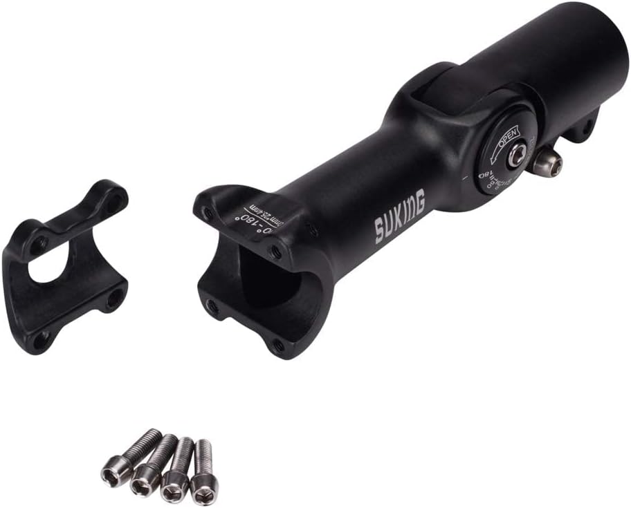 BESNIN Fahrrad Vorbau,Radfahren MTB Vorbau 0-90° 31.8MM OR 25.4MM 60/93/100mm Mountainbike Lenker Vo