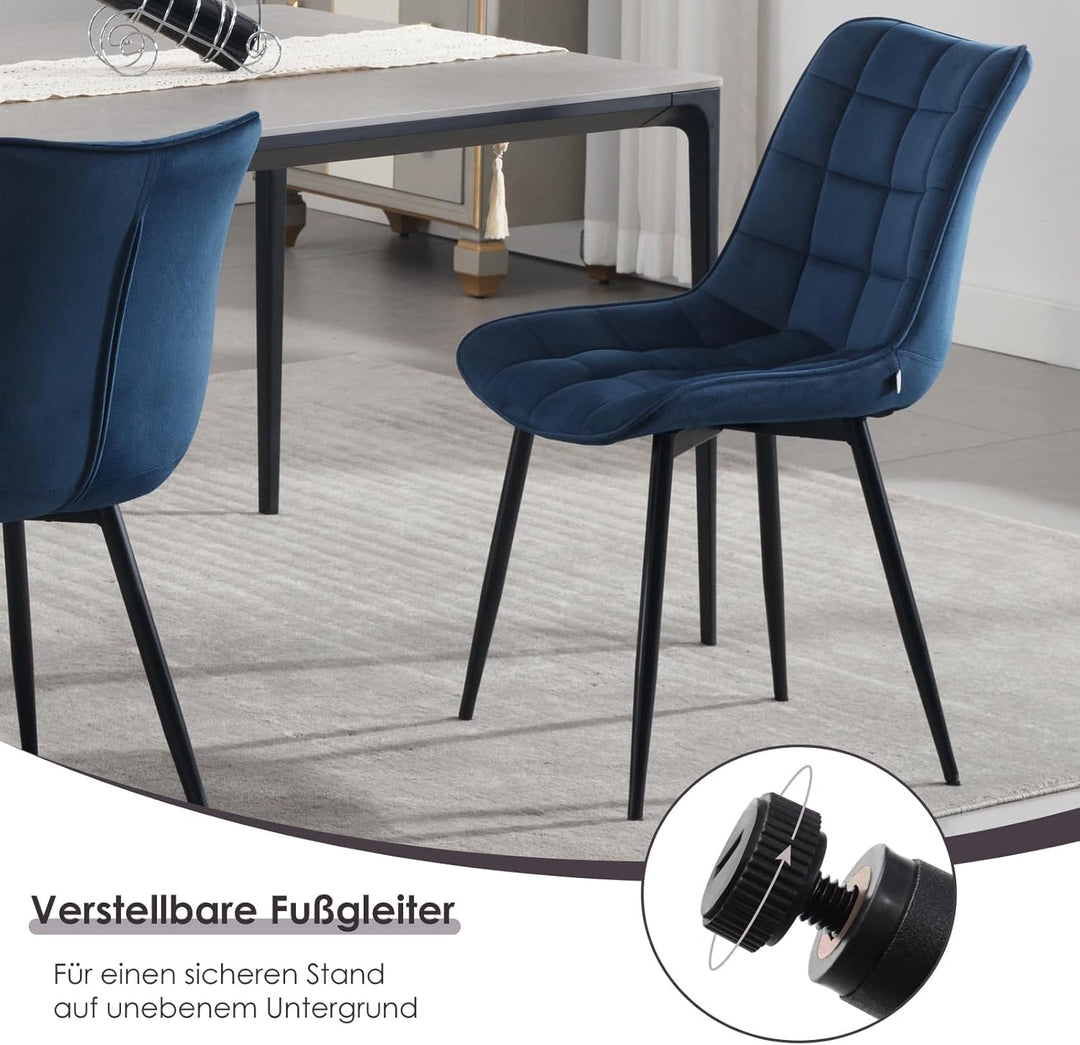 WOLTU 4 x Esszimmerstühle 4er Set Esszimmerstuhl Küchenstuhl Polsterstuhl Design Stuhl mit Rückenleh