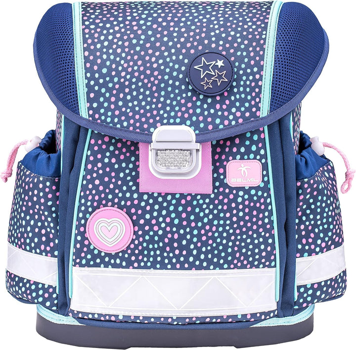 Belmil Schulranzen Set 5 - teilig ergonomischer Schulranzen Mädchen 1. klasse 2. klasse 3. klasse -