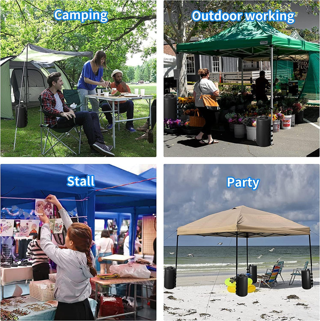 MRWiZMS Pavillon 4er Set Standfuss Sandsäcke Pavillonstandfüsse, mit Wasser befüllbar,Gewichte für P