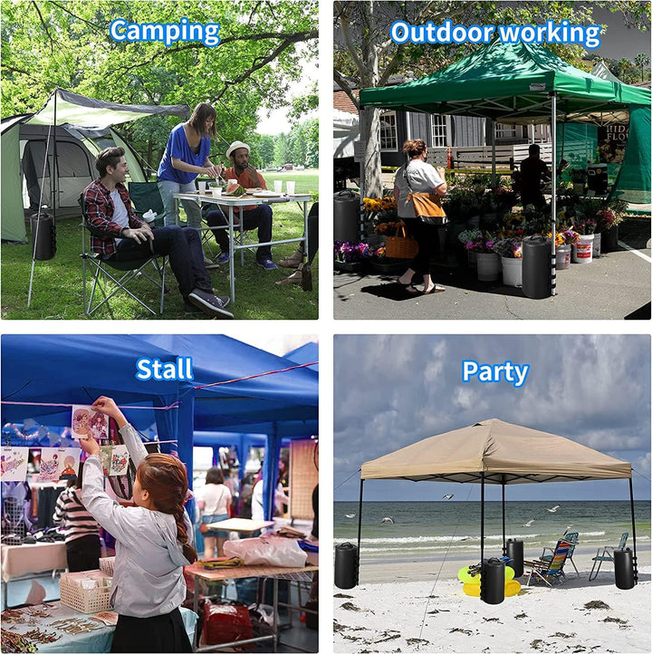 MRWiZMS Pavillon 4er Set Standfuss Sandsäcke Pavillonstandfüsse, mit Wasser befüllbar,Gewichte für P