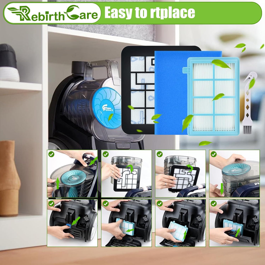 Filter für Philips FC9332 FC9331 FC8010/01 FC9555 FC9550 FC9334 FC9333 FC9330 Boden Staubsauger Ersa