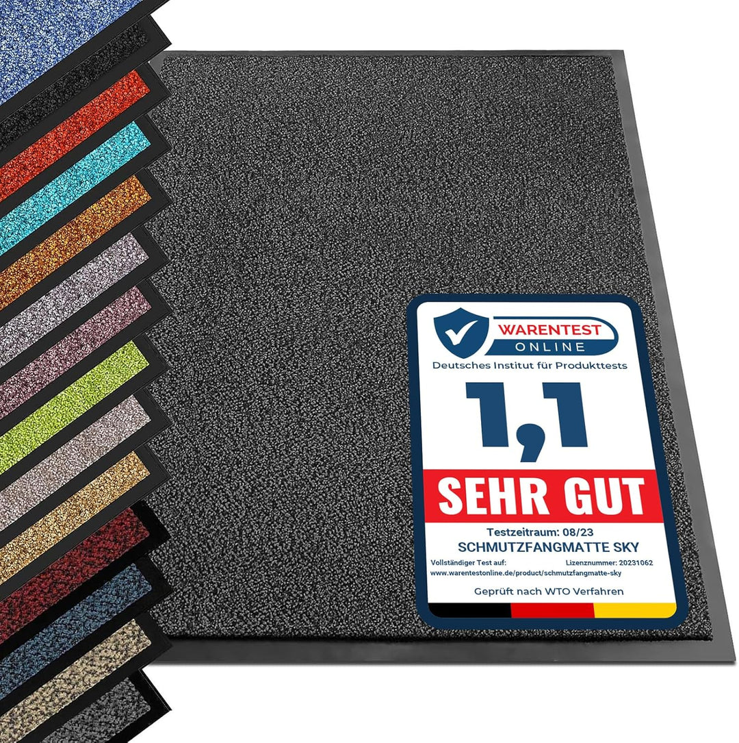 etm Schmutzfangmatte - Note 1,6: Sieger Preis-Leistung - Fussmatte in vielen Grössen - Türmatte Fuss