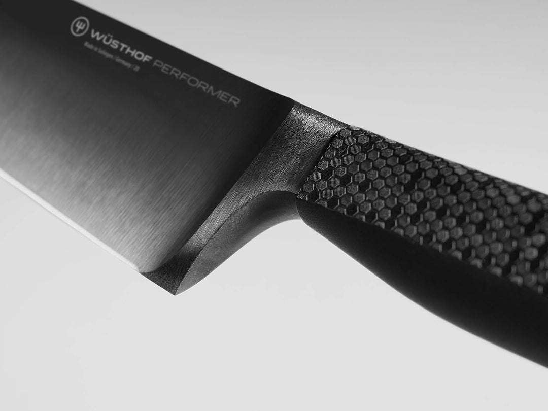 WÜSTHOF Performer Kochmesser 20 cm, Schwarz,silber Kochmesser, 20 cm Klinge Single, Kochmesser, 20 c