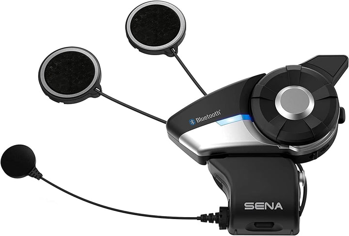 Sena 20S EVO Motorrad Bluetooth Kommunikationssystem mit HD Lautsprechern Schwarz Einzelpackung mit