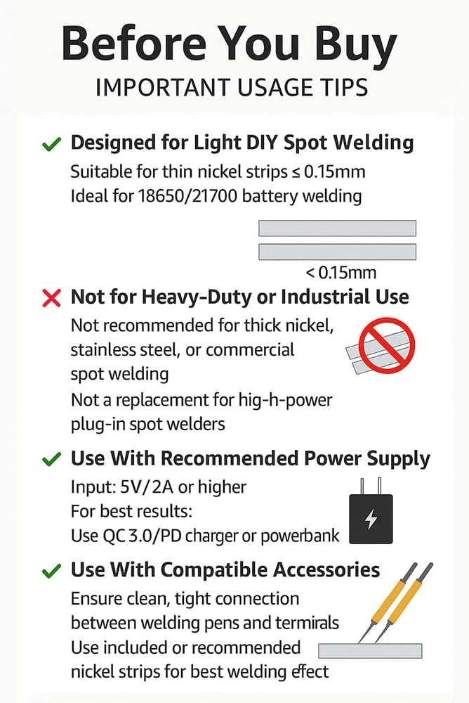 WANGCL 18650 Akku Punktschweissgerät, Punktschweissgerät, tragbares Mini-Punktschweissgerät DIY Full
