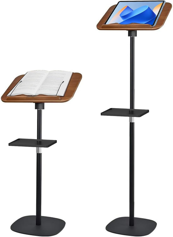 AUORUSI Vielseitig Buchständer,Höhenverstellbarer 50-130 cm,mit Stabilem Bodenständer,Geeignet als r
