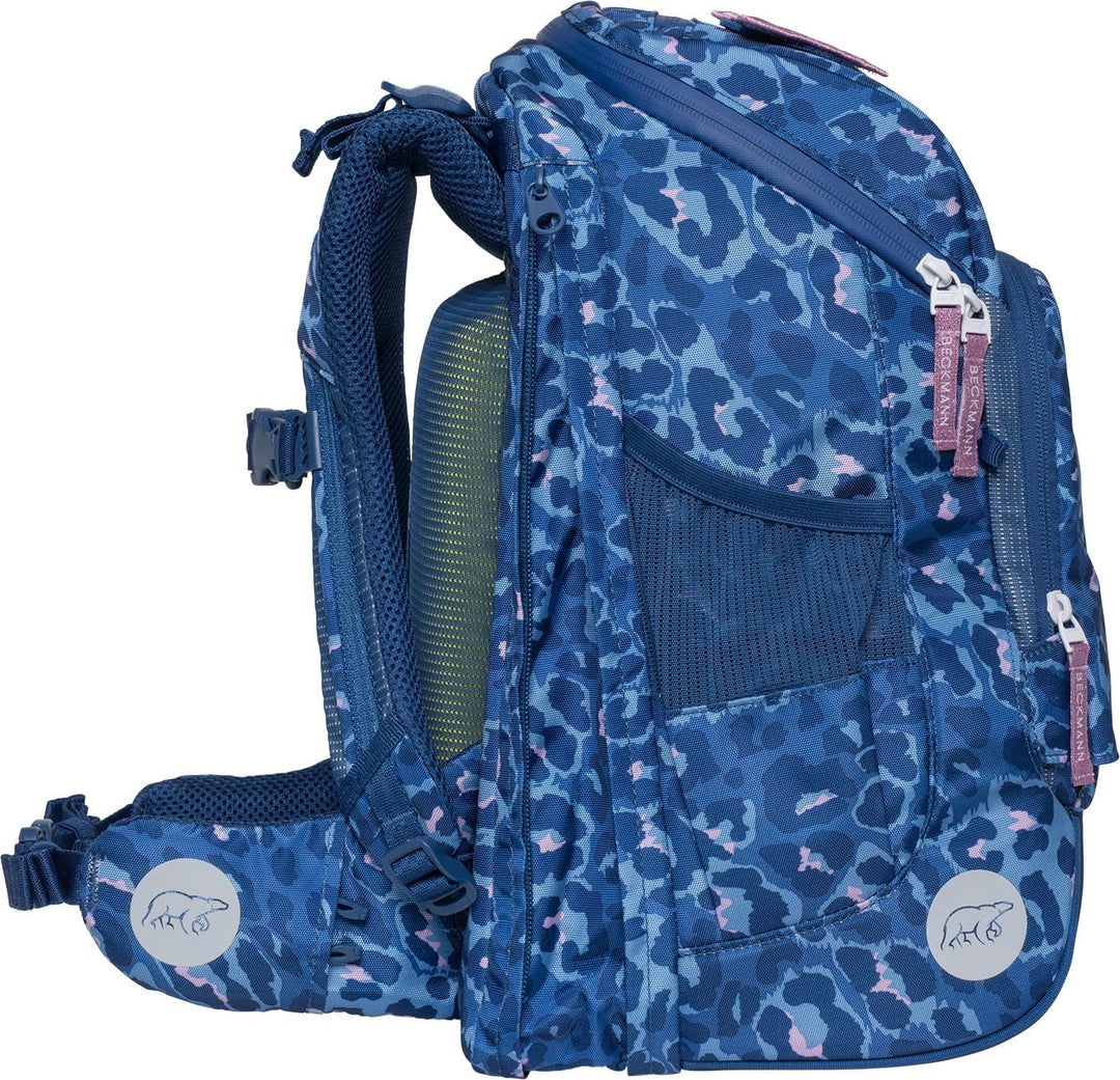 BECKMANN, Schulrucksack-Set Active Air FLX, 6-teilig, Grundschule, inkl. Regenüberzug, 22L, Cheetah