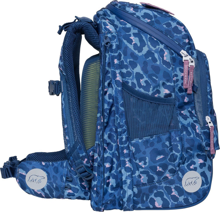 BECKMANN, Schulrucksack-Set Active Air FLX, 6-teilig, Grundschule, inkl. Regenüberzug, 22L, Cheetah